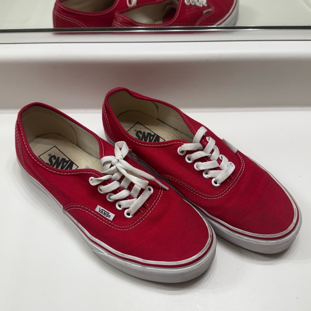Vans Red Canvas Shoes!